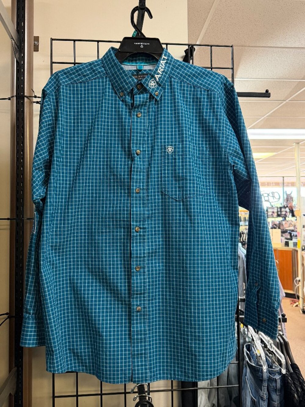 Ariat Men's Pro Series Team Wayland Classic Fit Buttondown Shirt - Blue